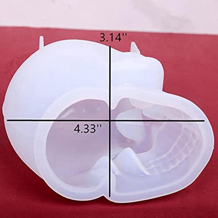 Skull Silicone Mold Halloween Skull Candle Mold Large Skull Resin Mold for Candle DIY Soap Making Epoxy Mold Resin