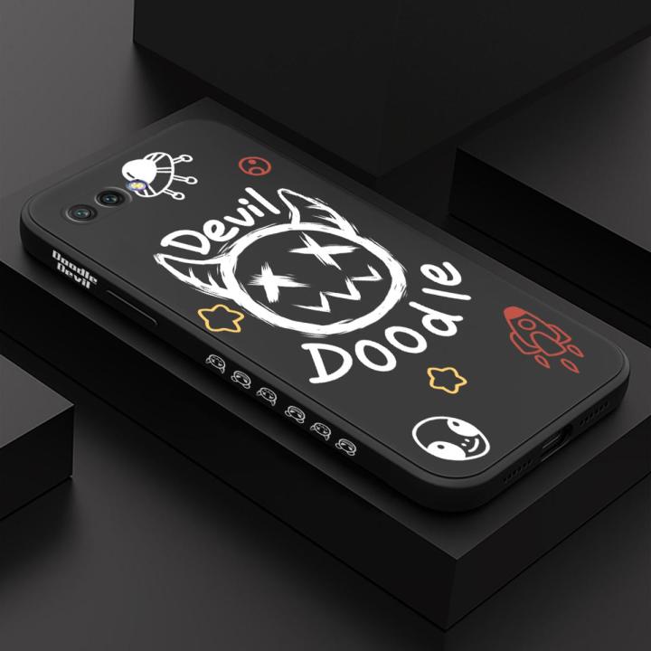 ZeroQiQi for Honor 10 Case Cute Creative Demon Doodle Phone Cover Soft Full Lens Protection Ultra Thin Phone Case