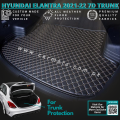 HYUNDAI ELANTRA 7D FLAT LUXURY DIAMOND TRUNK SERIES CAR MAT PREMIUM QUALITY LOGO MAT GENIUN FITTING CARPET MATS PVC MATS BLACK ANTI SLIP MAT JAPANI MAT RUBBER MAT TRANSPARANT TRUNK MAT DIGGI MAT EMBRIODRY MAT LUXURY MAT 5D MAT LEATHER  3D MAT. 