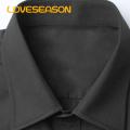 Men Polyester Shirt Men's Formal Business Shirt Slim Fit Plus Size Breathable Office Top Lightweight Men Shirt. 