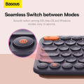 Baseus K01B Bluetooth Keyboard, Wireless Tri-Mode Mini Keyboard for PC, Laptop, iPad with Numeric Keys, Supports Windows/ MacOS/ Linux/ Android. 