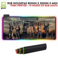 RGB Mouse pad Gaming Plain Black Design - Full Size Gaming RGB Mousepad 800mm x 300mm x 4mm - 14 Modes Of RGB Lights. 