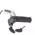 Electric Bike Throttle 48V Electric Bicycle LED Throttle Handle Accelerator Throttle Grip Electric Scooters with Lock. 