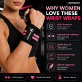 Wrist Wraps for gym, Pair of Wrist Strap for Weightlifting, Powerlifting & Workout Training | Adjustable Heavy Duty Wrist Band for Gym Fitness, Bodybuilding, CrossFit, Exercise | Strong Grip Wrist Support Wrap for Men & Women. 