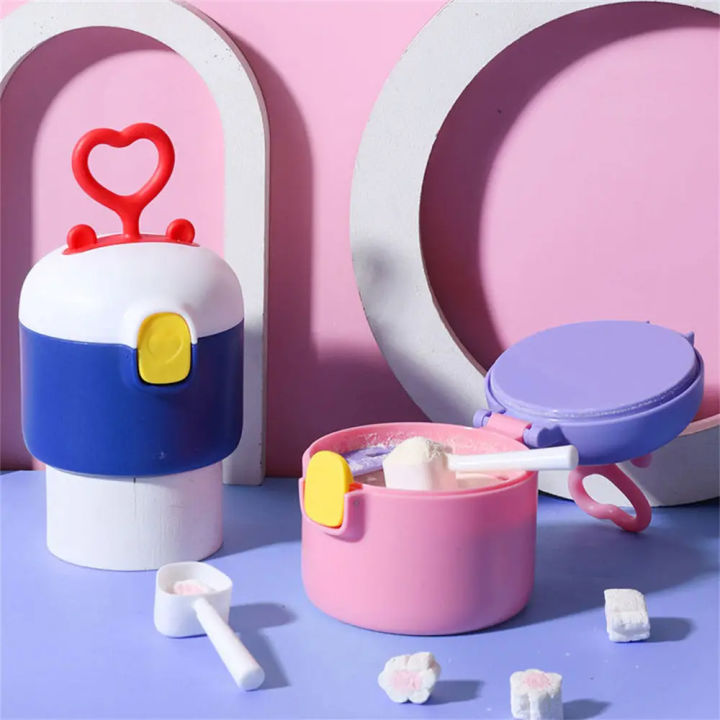 Lovely baby milk powder food storage box portable infant feeding snack fitness protein shake powder moisture-proof container