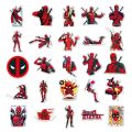 10/30/50pcs Cool Disney Marvel Deadpool Graffiti Stickers Skateboard Laptop Luggage Phone Bike Car Waterproof Sticker Kid Toy. 