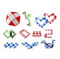 Pack Of 4 Snake Cube Puzzle Toys Set Twist Fidget Gift For Kids Child Boy Girl Brain Teaser Game, Mini Magic Cubes For Party Favors School Supplies Birthday. 