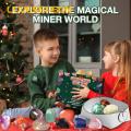 Christmas Gift for Teenagers Geology Rock Advent Calendar 24 Faux Crystal Gemstone Gifts for Kids Perfect Christmas Learning Set for Boys Girls Christmas Advent Calendar. 