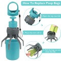 1 Piece Portable Dog Poop Convenient Pet Waste Cleaner for Dog Walkers, Comes with 1 Roll of Trash Bags. 