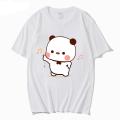 SAKURA Anime Cartoon Panda Bear Bubu and Dudu T Shirt Kawaii Graphic Printed T Shirt Fashion Crew Neck Plus Size T Shirt Women. 