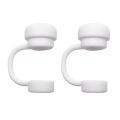 Zishfas Solid Color Straw Cover 2pcs Silicone Straw Cover Set Reusable Bpa Free Dust-proof No Spill Tumbler Straw Tips Cup Accessories for 10mm Straws Buyers' Favorite No Spill Straw Plug. 