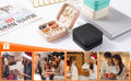 Jewelry Organizer Box for Travelling Leather Box Hair Accessories PU Leather Small Jewelry Box, Travel Portable Jewelry Case for Ring, Pendant, Earring, Necklace, Bracelet Organizer Storage Holder Boxes Mini Jewelry Box Girls Women. 