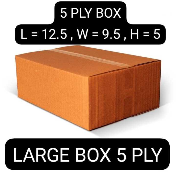 Heavy Duty 5 Ply Box Corrugated Box L X 12.5=W X 9.5=H X 5 (inch) Pack of 10 & 20 for Shipping Box ,and Goods Transportation