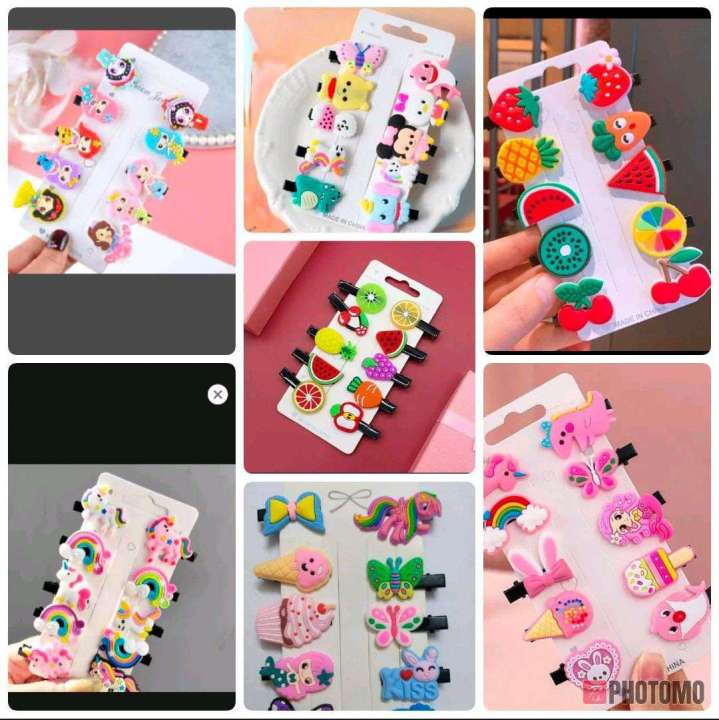 10 pcs set / hair clips cute hair pins for girls Rendom design