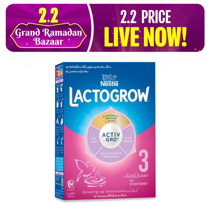 NESTLE LACTOGROW 3 Growing-up Formula Powder Milk 400g