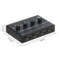 Headphone Amplifier Powerful Low Noise 4 Channels Stereo Sound Portable Amplifier. 