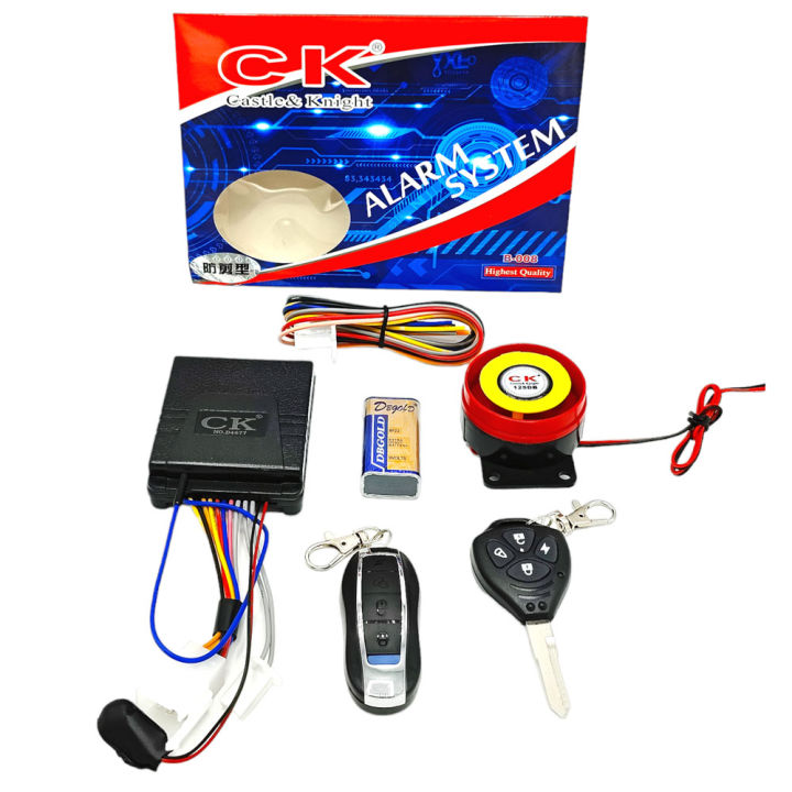 AKE - C K Motorcycle Alarm System Remote Control Vibration Alarm Theft Protection Moto Scooter Motor Security Alarm Engine Start