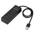 LccKaa USB 3.0 Hub USB Hub 3.0 Multi USB Splitter 3 Hab USB Adapter 4 Port Multiple Expender USB 3.0 Hub for PC（Black）. 