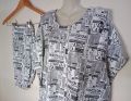 Newspaper Printed Shirt for Girls and Women - Premium Lenin Fabric, Stylish, Standard Size. 
