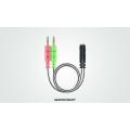 KOTION EACH 3.5mm 1 in 2 Earphones Y Splitter Adapter Audio Aux Cable for G9000 Gaming Headset Headphones Connect for Computer. 