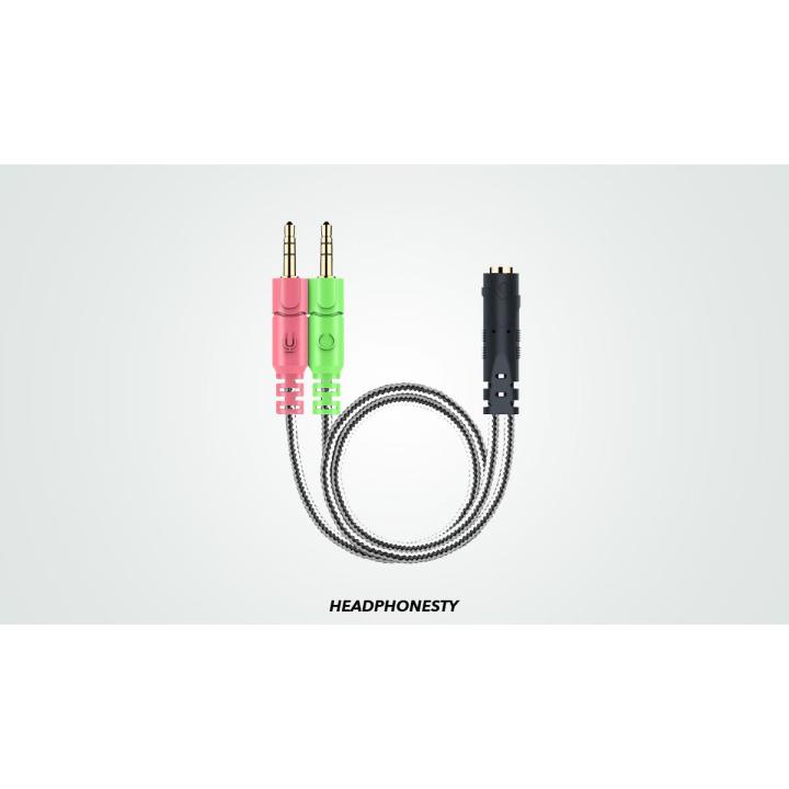 KOTION EACH 3.5mm 1 in 2 Earphones Y Splitter Adapter Audio Aux Cable for G9000 Gaming Headset Headphones Connect for Computer
