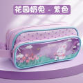 Multi-layer Pencil Holder Zipper Pencil Pouch Large Capacity Pencil Pouch Three-layer Pencil Bag Transparent Pencil Case. 