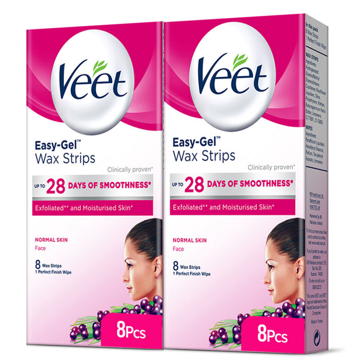 Veet%20Face%20Wax%20Strips%20Normal%208%20Pieces%20-%20Pack%20of%202%20-%20Image%202