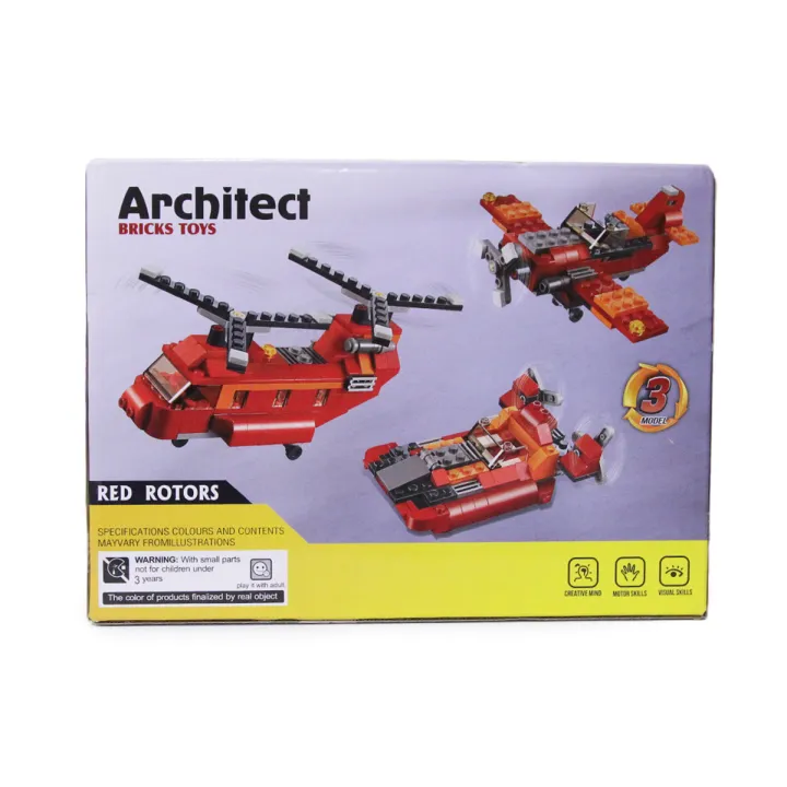 Architect%20Bricks%203%20In%201%20Red%20Rotors,%20Building%20Blocks%20Education%20Diy%20Toy%20For%20Kids,%20Creative%20Buildings%20Block%20Early%20Age%20Mind%20Development%20Motor%20Skill%20Engineering%20Toys%20Gift%20For%20Children%20Jisi%20Brick%20Fighter%20Helicopter%20Airplane%20Airship%20Decool%20Play%20Set%20:%203107%20-%20Image%206