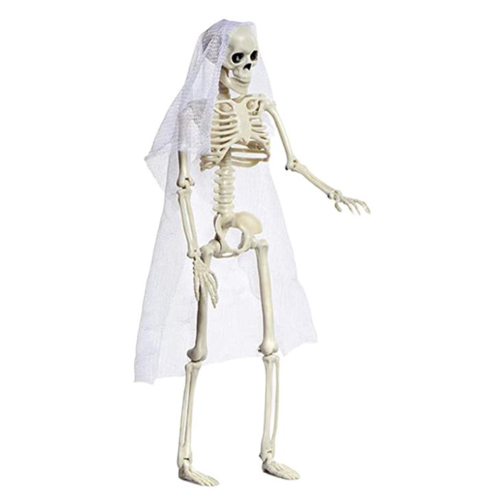 Halloween Skeleton Animated Foldable Plastic Couple Skull Bones Ornaments Party Decoration