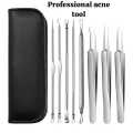 Professional beauty tools 8Pc Whitehead & Blackhead Removal Tool Set – Premium Stainless Steel Facial Extractor Kit for Acne, Pimple & Comedone Removal – Professional Beauty Skin Care Tools for Face Cleaning & Treatment. 