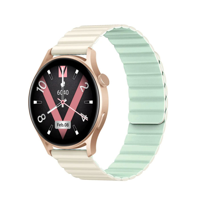 Kieslect Lady Watch Lora 2 Ultra-thin Lightweight Radiant 1.3" Ultra AMOLED Display Smartwatch (Dual Magnetic & Silicon Strap)