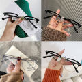 Women Men Semi Rimless Anti Blue Light Eyewears Square Frame Reading Goggle Computer Glasses. 
