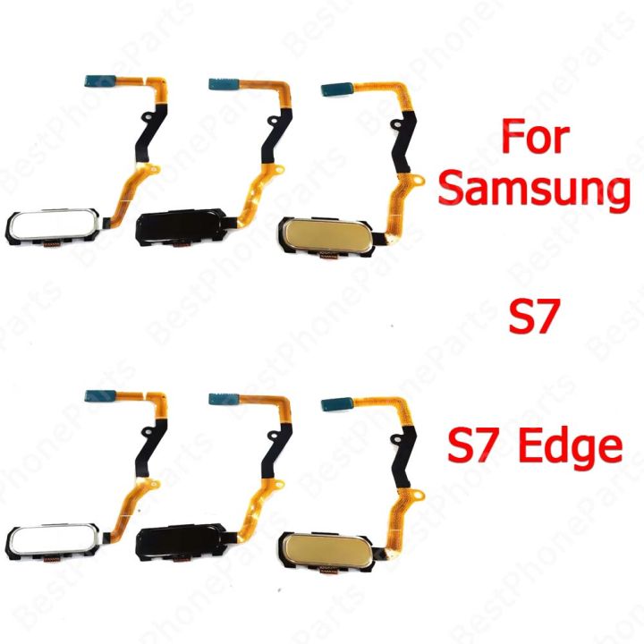 Fingerprint Sensor Return Key Flex Cable For Samsung Galaxy S7 S7 Edge New Finger Print Scanner Home Button Replacement
