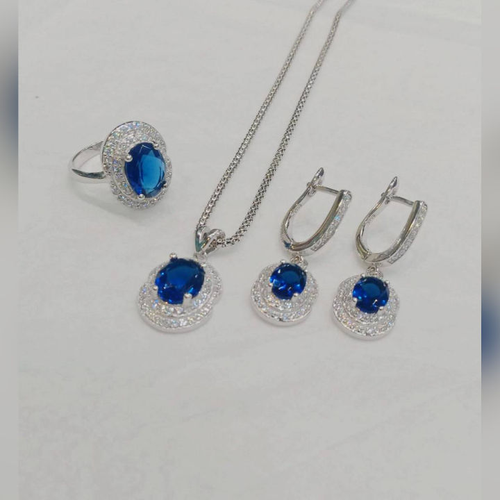 Italian silver locket set