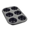 Premium Quality 6 Muffin Pan - Jumbo Cupcake Pan - Muffin Pan Nonstick - Muffin Pan 6 Cup Muffin Baking Cupcake Mold Non-Stick Muffin Tray Muffin Pans and Cupcake Maker Cupcake Baking Pan Black. 