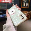 JIUMOO For Realme 7 5G Realme V5 5G Case Fashion Cartoon Rabbit Side Phone Case Edge Pattern Silicone Luxury Plating Casing Full Back Cover Camera Protection Cases Shockproof Softcase. 