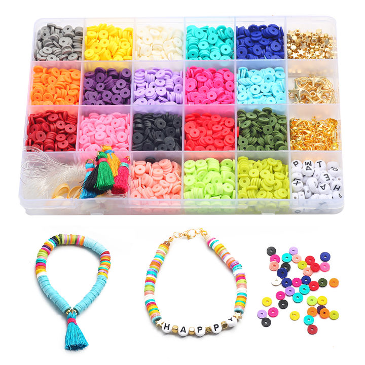 1Set/box 18 Kinds Clay Beads Set for DIY Accessories Jewelry Making Necklace Bracelet