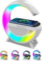 WTK - BT 2301 GLamp 500 G-Shaped Smart LED Lamp - RGB Color Changing, Bluetooth Speaker, Wireless Charging, Touch Controls - Modern Home and Office Lighting. 