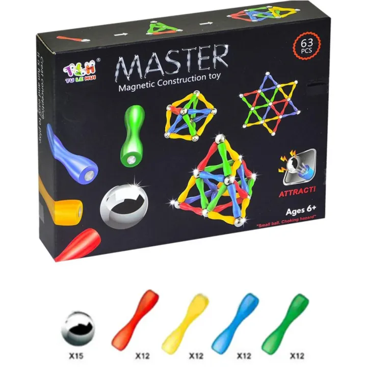 Magnetic%20Balls%20Sticks%20Building%20Block%20Toy%20124Pcs/63Pcs%20Magnetic%20Construction%20Set%203D%20Shapes%20Educational%20Games%20Magnets%20For%20Kids%20Children%20-%20Image%202
