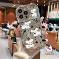 Trendy Brand Cartoon Luxury 3D Wavy Curved Edge Plating Case Compatible for IPhone 15 13 11 14 12 Pro Max 7Plus XR X 6s 7 15 8 6 Plus XS Max SE 2020 Funny Cute Kitten Doodle Cover. 