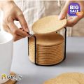 Gift City Presents 1/3/6/12 Pcs Round Plain Cork Tea Coaster Heat Insulation Non-Slip Tableware Kitchen Cup Mat Household Drink Coffee Tea Cup Pad Table Decoration. 