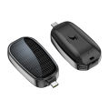 Solar Keychain Mini Power Bank Portable Powerbank Compact Phone Charger Mini Power Bank TYPE-C Backup Emergent Power 1200mAh. 