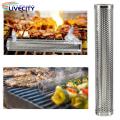 Barbecue Tube Premium Stainless Steel Bbq Smoke Pipe Set for Grills Enhance Flavors with Hot/cold Smoking Includes Brush Hooks Ideal for Rust-proof Smoke Pipe. 