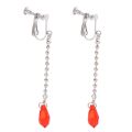Fashion Kurapika Kurta Cosplay Earrings Charm Red Crystal Anime Hunter X Hunter Clip Earrings for Women Jewelry. 