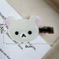 Cartoon Rilakkuma Hairpin Girls Anime Relax Bear Duckbill Clip Women Cute Versatile Bangs Headwear Student Hair Accessories Gift Eshylala. 
