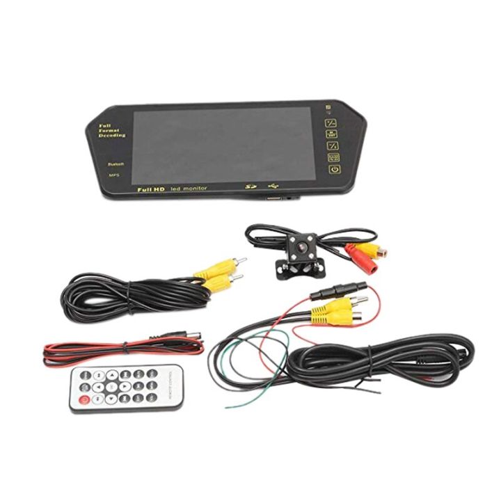 Car%207%20Inch%20Bluetooth%20Tft%20Lcd%20Color%20Mirror%20Mp5%20Player%20Video%20Monitor%20Display%20Car%20Rear%20View%20Mirror%20With%20Reversing%20Camera%20-%20Image%203