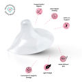 ORNAVO Nipple Shield For Breasts, Encourages Baby's Attachment to Breast, Pack of 2 Nipple Shields Great for Problems with Latching, Cushions Sore or Sensitive Nipples ,  Ultra-Thin Flexible 100% Silicone Breast Nipple Shield & Nipple Protector With Case. 