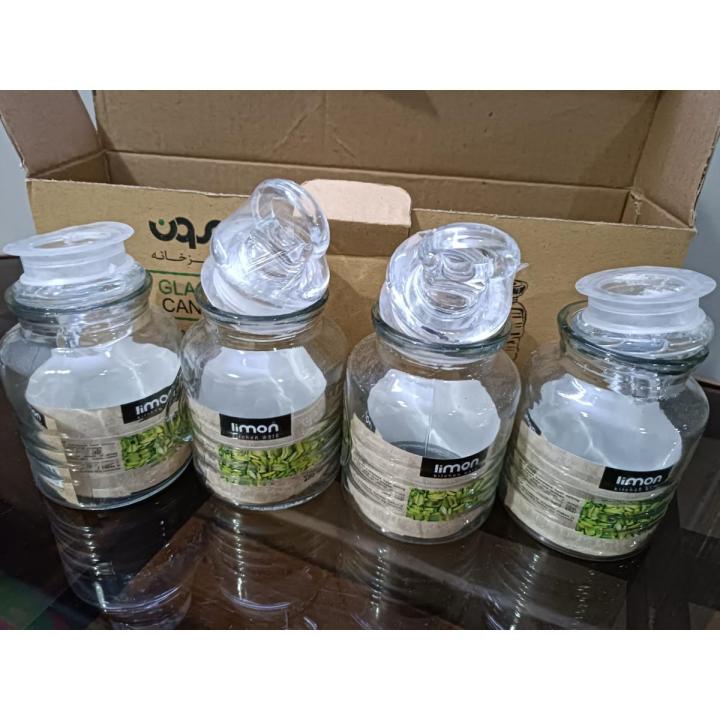 Set of Jar, Coffee, Sugar Salt Tea Pot New Design Glass Spice