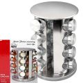 Stainless Steel Revolving Spice Masala Jar Rack (16 pcs. Jar Set). 