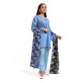 Maahru - Unstitched fabric for women - 2 Piece (Blended Lawn) - Sky Blush. 